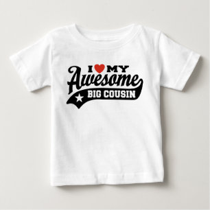 Camiseta Para Bebê Eu amo meu primo grande impressionante