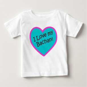 Camiseta Para Bebê Eu amo meu t-shirt de Bachan