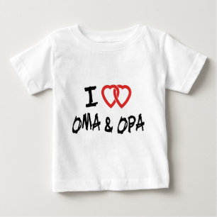 Camiseta Para Bebê Eu amo meu t-shirt de Oma & de Opa