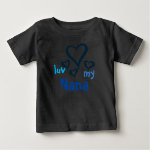 Camiseta Para Bebê Eu amo meu t-shirt do bebê de Nana