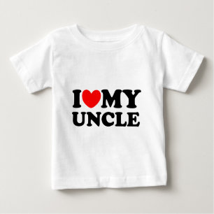 Camiseta Para Bebê Eu amo meu tio