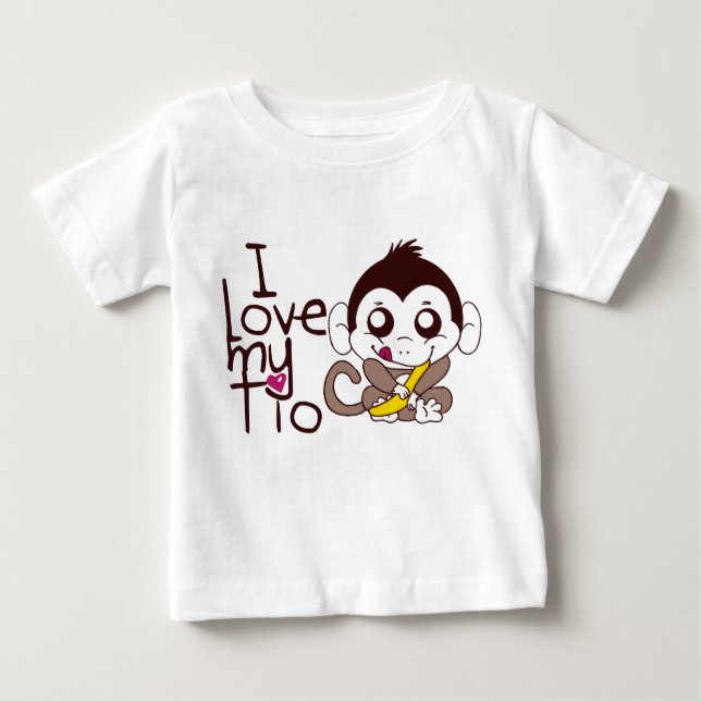 Camiseta Para Bebê Eu amo meu Tio (Frente)