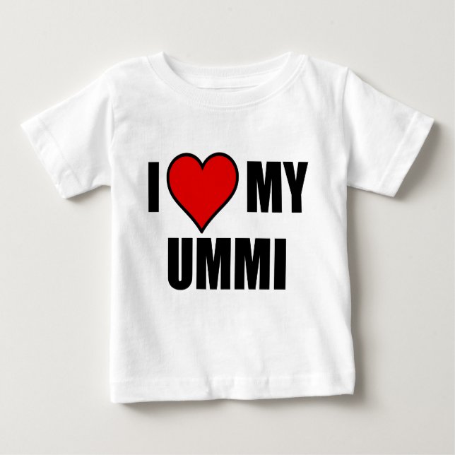 CAMISETA PARA BEBÊ EU AMO MEU UMMI (Frente)