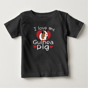 Camiseta Para Bebê Eu Amo Meus Amantes De Porcos De Guiné