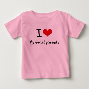 Camiseta Para Bebê Eu Amo Meus Avós