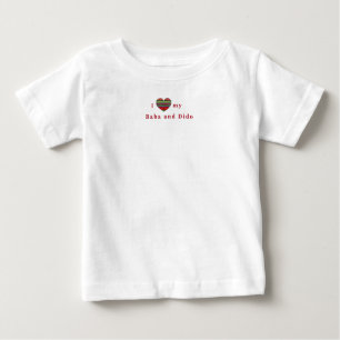 Camiseta Para Bebê Eu amo meus babá e Dido