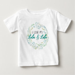 Camiseta Para Bebê Eu amo meus Lola & grinalda de Lolo