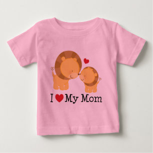 Camiseta Para Bebê Eu amo meus miúdos da mamã