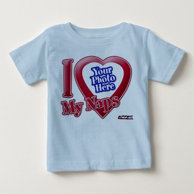 Camiseta Para Bebê Eu Amo Meus Naps - Foto (Frente)