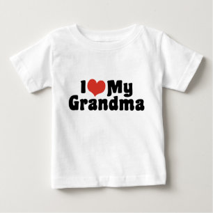 Camiseta Para Bebê Eu amo minha avó