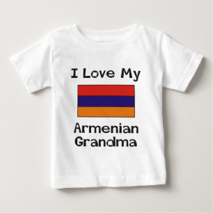 Camiseta Para Bebê Eu amo minha avó arménia