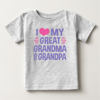 Camiseta Para Bebê Eu amo minha avó e vovô Excelente