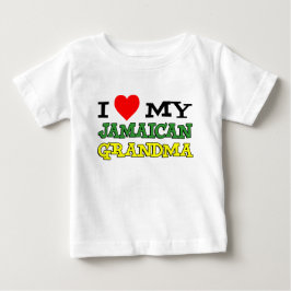 Camiseta Para Bebê Eu Amo Minha Avó Jamaicana