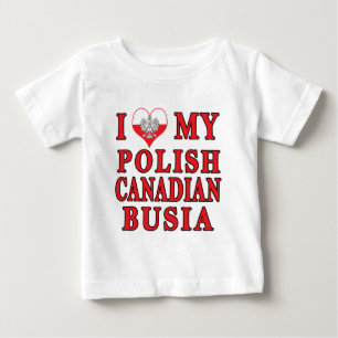 Camiseta Para Bebê Eu Amo Minha Busia Polonesa Canadiana