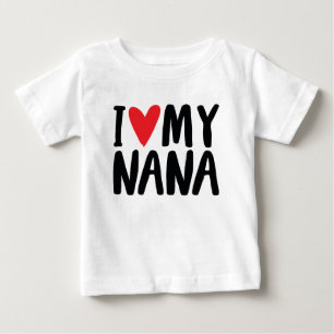 Camiseta Para Bebê Eu Amo Minha Design De Desenho De Mão Nana