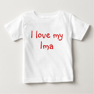 Camiseta Para Bebê Eu amo minha Ima