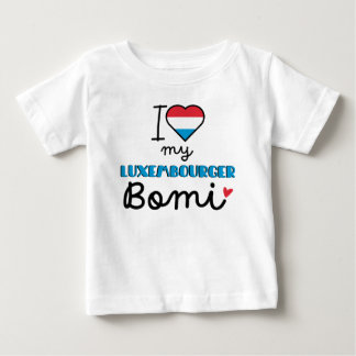 Camiseta Para Bebê Eu amo minha luxemburguesa Bomi fofa