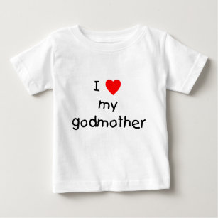 Camiseta Para Bebê Eu amo minha madrinha