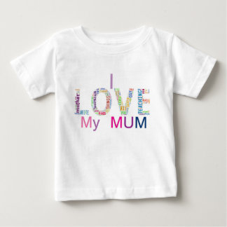 Camiseta Para Bebê Eu amo minha mãe