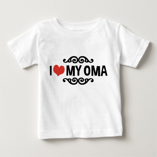 Camiseta Para Bebê Eu Amo Minha Mãe (Frente)