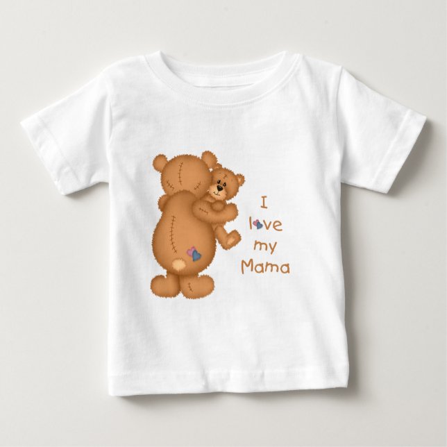 Camiseta Para Bebê Eu Amo Minha Mãe - Criança T (Frente)