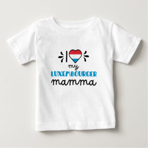 Camiseta Para Bebê Eu amo minha mãe luxemburguesa e fofa