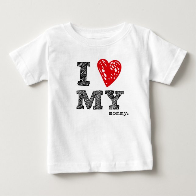 Camiseta Para Bebê Eu amo MINHA mamã (Frente)