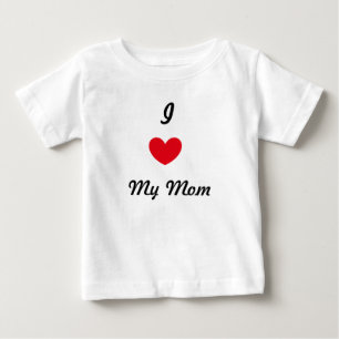 Camiseta Para Bebê Eu amo minha mamã