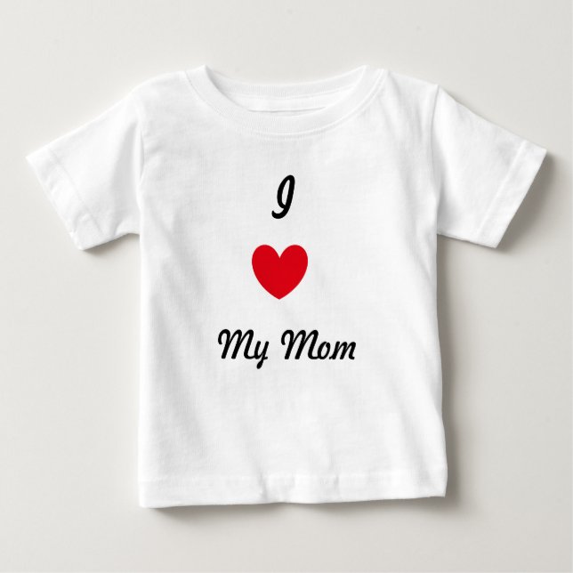 Camiseta Para Bebê Eu amo minha mamã (Frente)