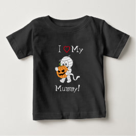 Camiseta Para Bebê Eu Amo Minha Mamãe Feliz Halloween Lindo Menino de