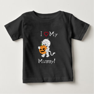 Camiseta Para Bebê Eu Amo Minha Mamãe Feliz Halloween Lindo Menino de