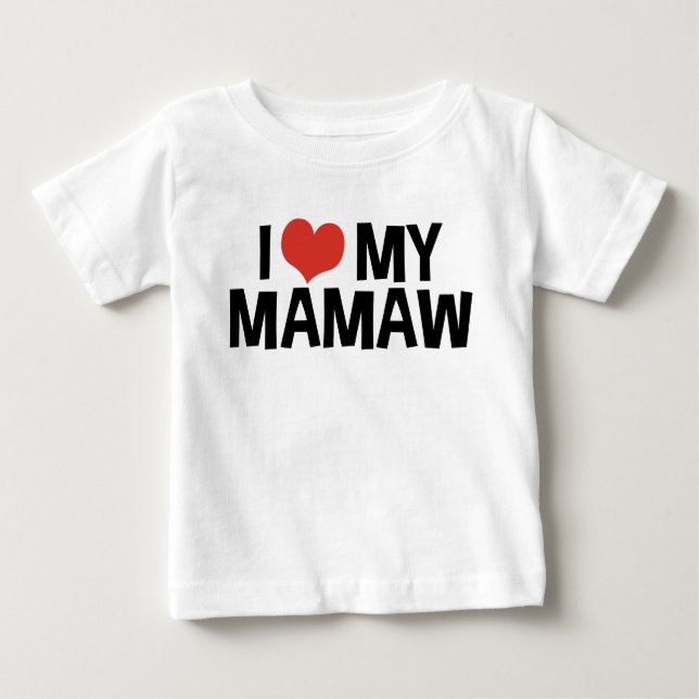 Camiseta Para Bebê Eu Amo Minha Mamuca (Frente)