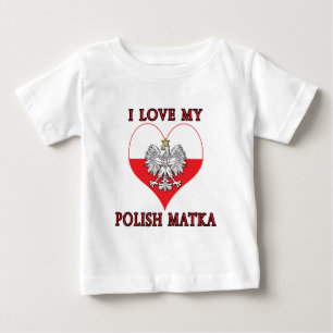 Camiseta Para Bebê Eu Amo Minha Matka Polonesa