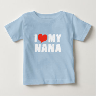 Camiseta Para Bebê Eu amo minha Nana