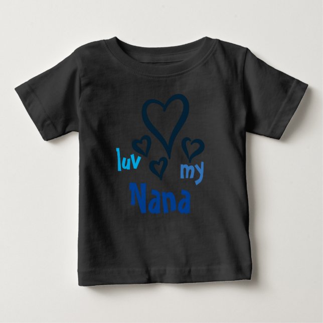 Camiseta Para Bebê Eu Amo Minha Nana Baby T-shirt (Frente)
