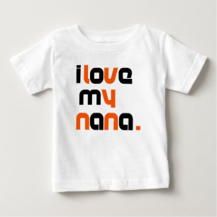 Camiseta Para Bebê Eu Amo Minha Nana Tee