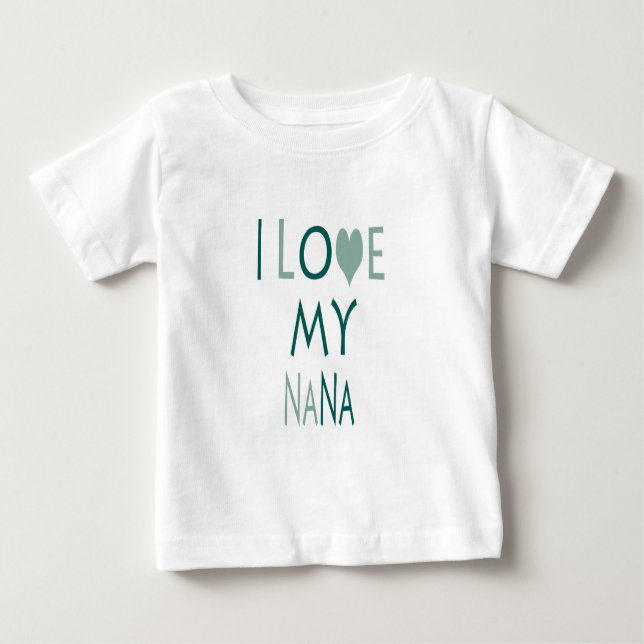 Camiseta Para Bebê Eu Amo Minha Nana Toddler Tee (Frente)