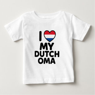 Camiseta Para Bebê Eu Amo Minha Oma Holandesa