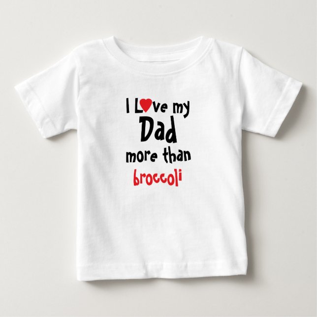 Camiseta Para Bebê Eu Amo Minha Pai Engraçada Camiseta De Bebê (Frente)