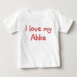Camiseta Para Bebê Eu amo minha roupa de Abba para o bebê