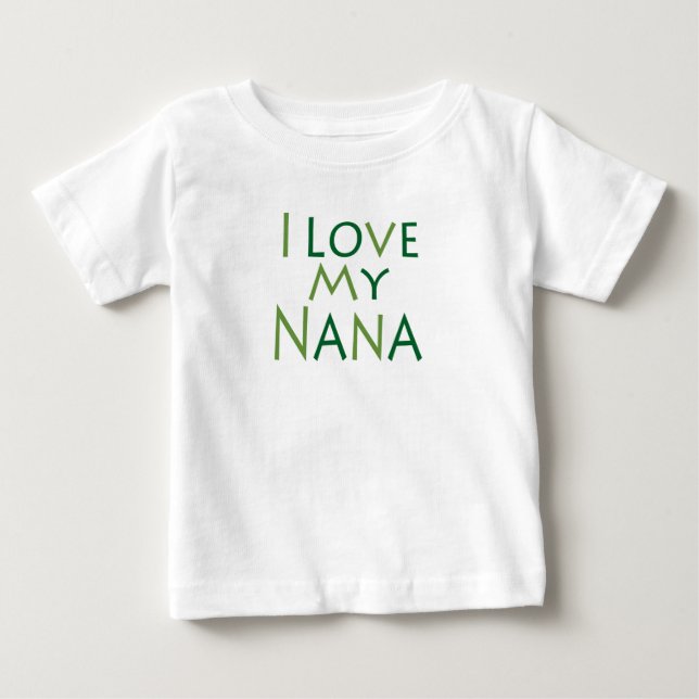 Camiseta Para Bebê Eu Amo Minha Vovó (Frente)