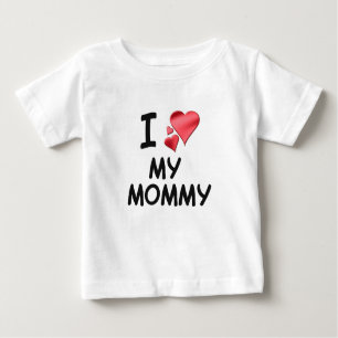 Camiseta Para Bebê Eu amo minhas mamães