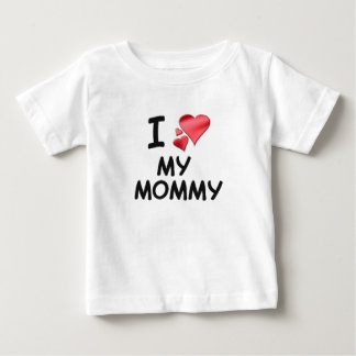 Camiseta Para Bebê Eu amo minhas mamães