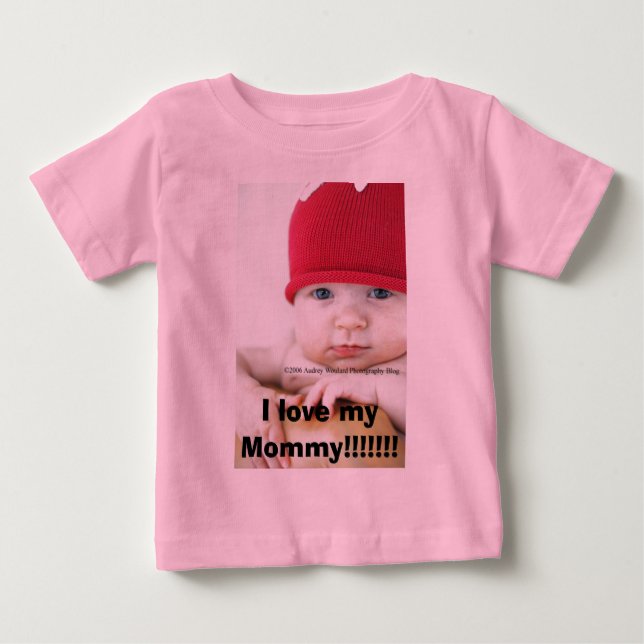 Camiseta Para Bebê Eu amo minhas mamães!!!!!!! (Frente)