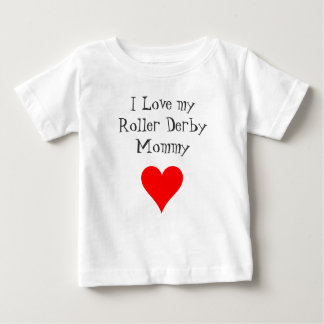Camiseta Para Bebê Eu amo minhas mamães de Derby do rolo