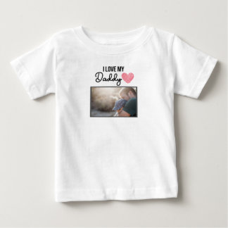 CAMISETA PARA BEBÊ EU AMO MINHAS ROUPAS DE BEBÊ PAI FOTO PERSONALIZAD