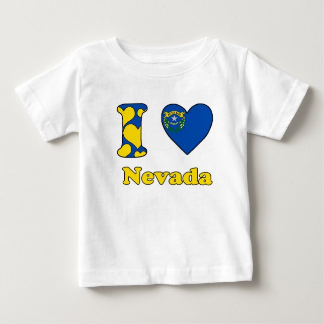 Camiseta Para Bebê Eu amo Nevada (Frente)