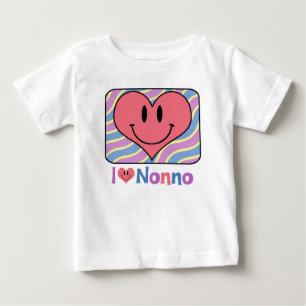 Camiseta Para Bebê Eu amo Nonno