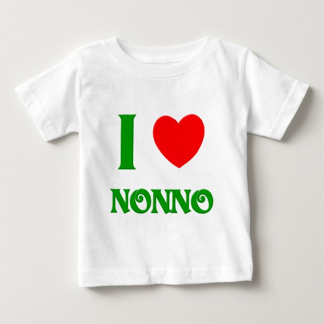 Camiseta Para Bebê Eu amo Nonno (Frente)