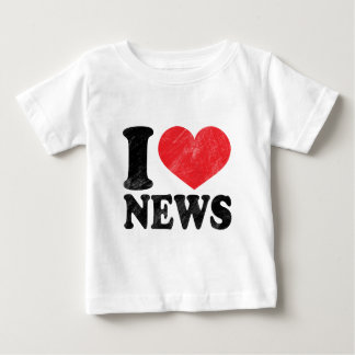 Camiseta Para Bebê Eu Amo Notícias
